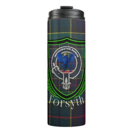 Forsyth Scottish Clan Tartan & Crest Thermosbecher