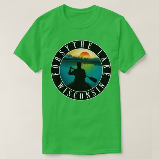 Forsythe Lake Wisconsin Canoeing T-Shirt (Design vorne)
