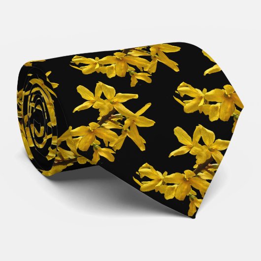 Forsythia-abstrakte Krawatte (Gerollt)