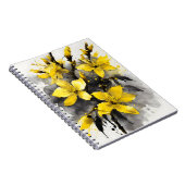 Forsythia - Aquarellblumen Notizblock (Rechte Seite)