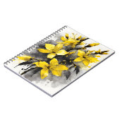 Forsythia - Aquarellblumen Notizblock (Linke Seite)