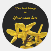 Forsythia Buchzeichen Sticker (Vorderseite)
