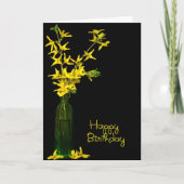 Forsythia Geburtstagskuke Karte (Vorderseite)