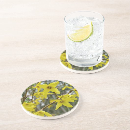 Forsythia in Springtime Getränkeuntersetzer (Seite)