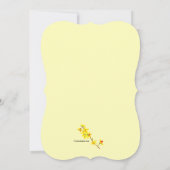 Forsythia Letter Invitation (IHR NAME) Einladung (Rückseite)