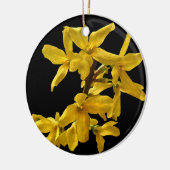 Forsythia-Verzierung Keramikornament (Links)