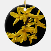 Forsythia-Verzierung Keramikornament (Hinten)