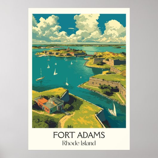Fort Adams Rhode Island Hafen Poster (Vorne)