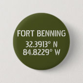 Fort Benning Latitude Longitude Button (Vorderseite)