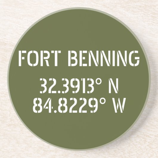 Fort Benning Latitude Longitude Getränkeuntersetzer (Vorne)