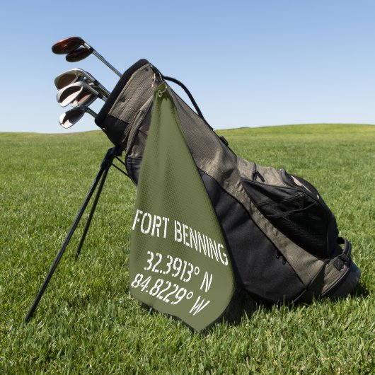 Fort Benning Latitude Longitude Golfhandtuch (Gras)