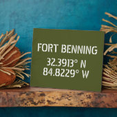 Fort Benning Latitude Longitude Tabletop Fotoplatte (Seite)