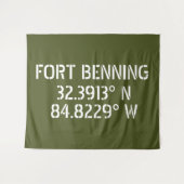 Fort Benning Latitude Longitude Wandteppich (Vorderseite (Horizontal))