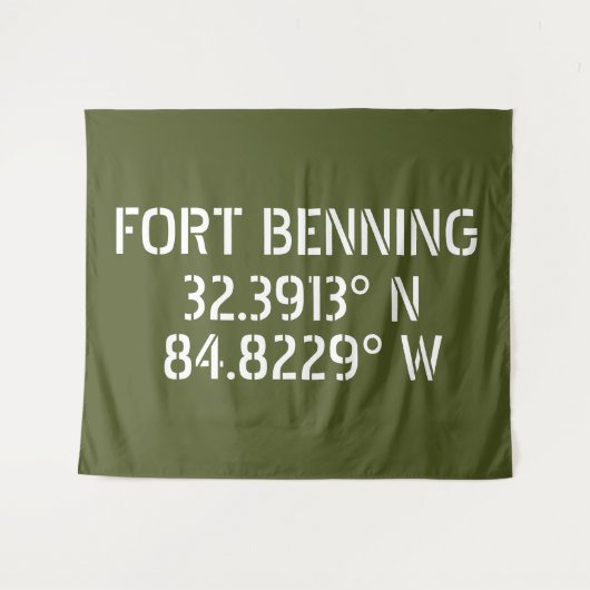 Fort Benning Latitude Longitude Wandteppich (Vorderseite (Horizontal))