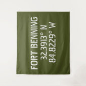 Fort Benning Latitude Longitude Wandteppich (Vorderseite)