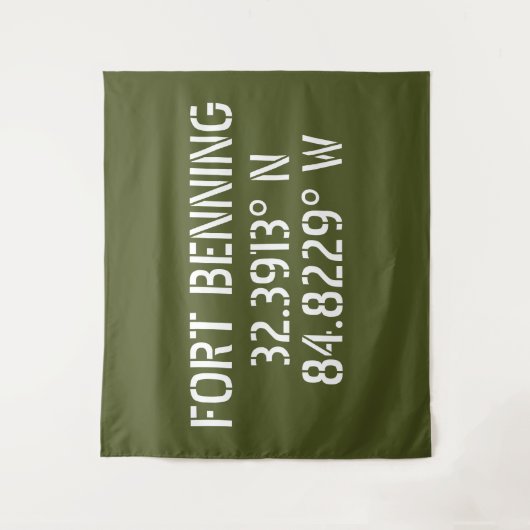 Fort Benning Latitude Longitude Wandteppich (Vorderseite)