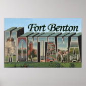 Fort Benton, Montana - Große Buchstabenszenen Poster (Vorne)