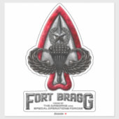 Fort Bragg 14" High Custom-Cut Vinyl Sticker (Blatt)
