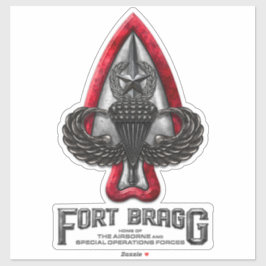 Fort Bragg 14" High Custom-Cut Vinyl Sticker