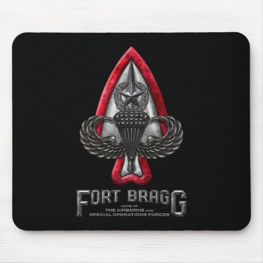 Fort Bragg Black Mousepad (Vorne)