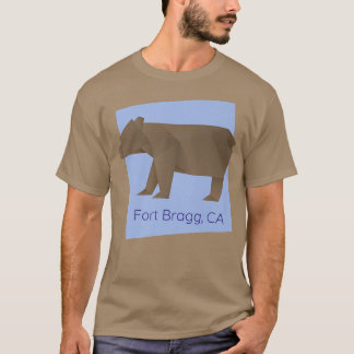 Fort Bragg CA Brown Origami Bear Abstrakt Geometri T-Shirt