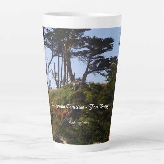 Fort Bragg California Coastline Monterey Pines Milchtasse (Vorderseite)