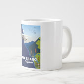 Fort Bragg California Karte Jumbo-Tasse (Vorderseite Rechts)