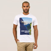 Fort Bragg California Karte T-Shirt (Vorne ganz)