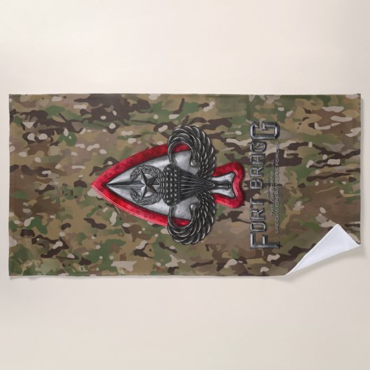 Fort Bragg Camouflage Strandtuch (Vorderseite)