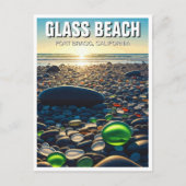 Fort Bragg Glass Beach California Postkarte (Vorderseite)