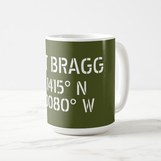 Fort Bragg Latitude Länge Kaffeetasse (VorderseiteRechts)