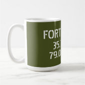 Fort Bragg Latitude Länge Kaffeetasse (Links)