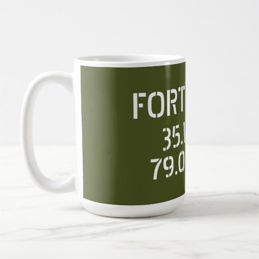 Fort Bragg Latitude Länge Kaffeetasse (Links)