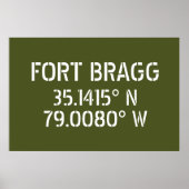 Fort Bragg Latitude Länge Poster (Vorne)