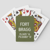 Fort Bragg Latitude Länge Spielkarten (Rückseite)