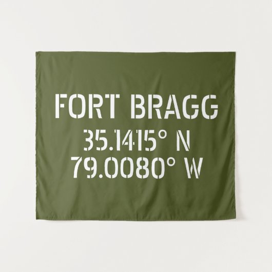 Fort Bragg Latitude Länge Wandteppich (Vorderseite (Horizontal))