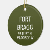 Fort Bragg Latitude Longitude Personalisiert Keramik Ornament (Links)