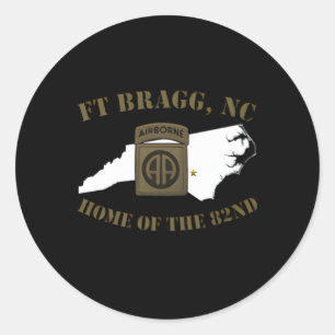 Fort Bragg Militärbasis Fayettevillenc Runder Aufkleber