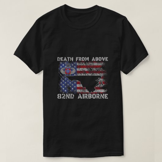 Fort Bragg NC Zuhause des 82. Im Flugzeug T-Shirt (Design vorne)