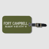 Fort Campbell Latitude Länge Gepäckanhänger (Vorderseite (Horizontal))