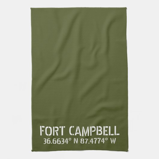 Fort Campbell Latitude Länge Geschirrtuch (Vertikal)