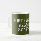 Fort Campbell Latitude Länge Kaffeetasse (Vorderseite Links)