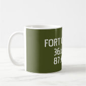 Fort Campbell Latitude Länge Kaffeetasse (Links)