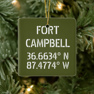Fort Campbell Latitude Länge Keramikornament