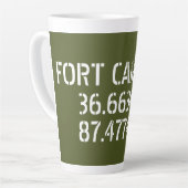 Fort Campbell Latitude Länge Milchtasse (Linke Ecke)
