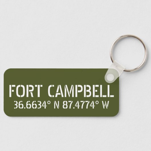 Fort Campbell Latitude Länge Schlüsselanhänger (Vorderseite)