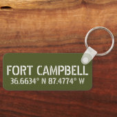 Fort Campbell Latitude Länge Schlüsselanhänger (Vorderseite)