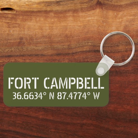 Fort Campbell Latitude Länge Schlüsselanhänger (Vorderseite)