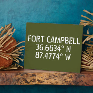 Fort Campbell Latitude Longitude Tischmodell Fotoplatte