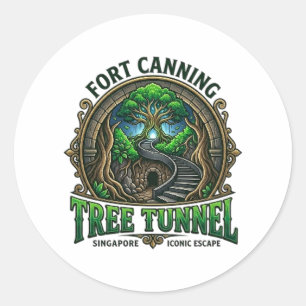 FORT CANNING BAUMTUNNEL RUNDER AUFKLEBER